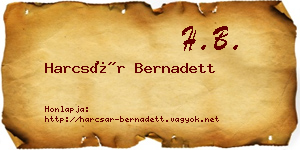 Harcsár Bernadett névjegykártya