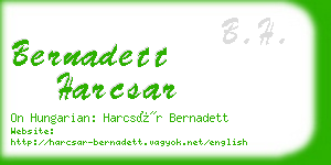 bernadett harcsar business card